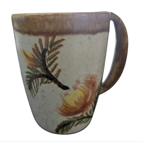 Vintage Chatham Potters Mug Stoneware USA Made Fruit Pine Cottagecore - Picture 6 of 6